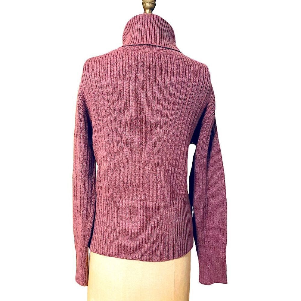 Erica Dusky Pink Cable Knit Zip up Cardigan Size Large - Picture 4 of 10